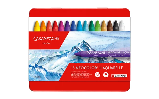 Caran d’Ache Etui mit 15 NEOCOLOR II Pastellen